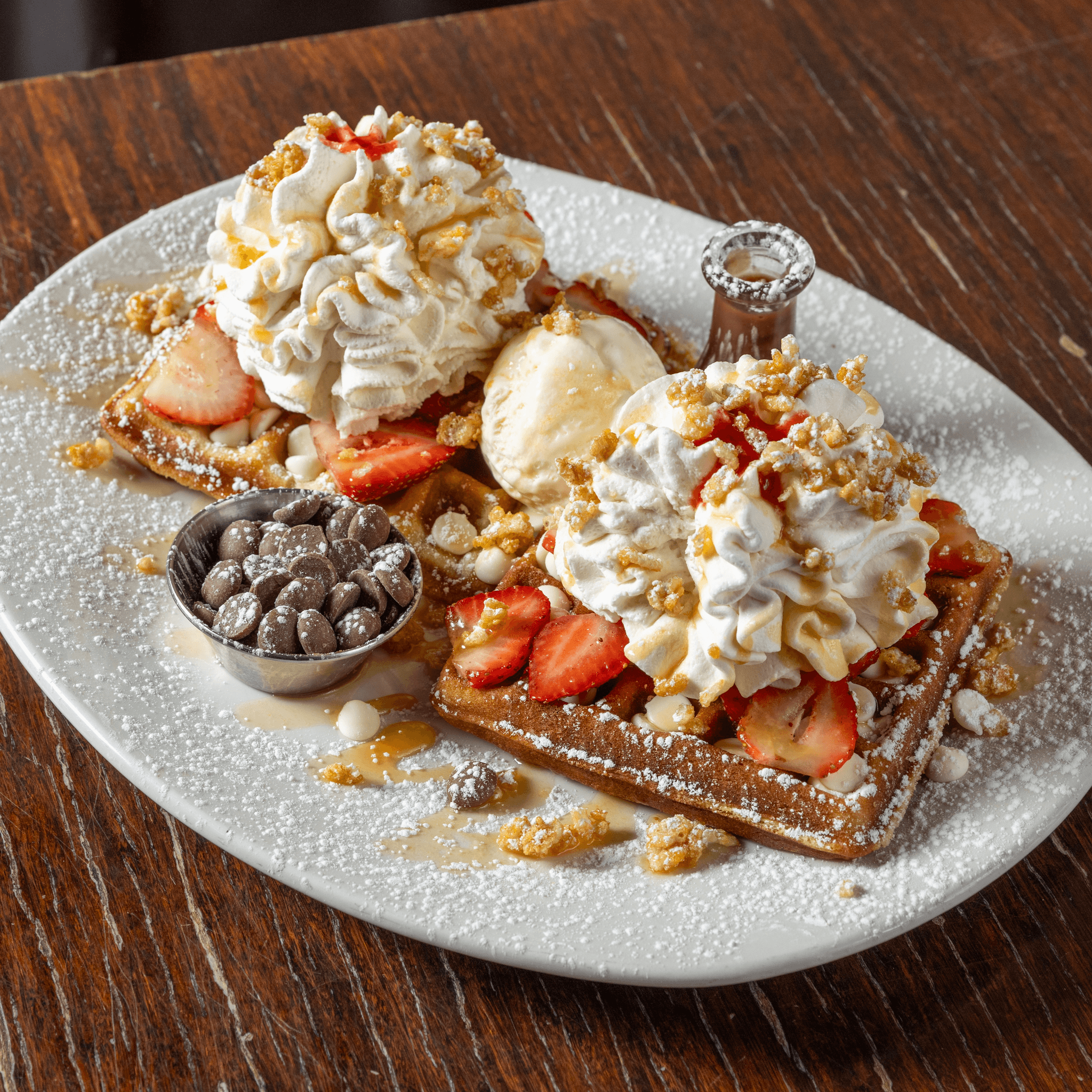 Strawberries & Cream Waffle.