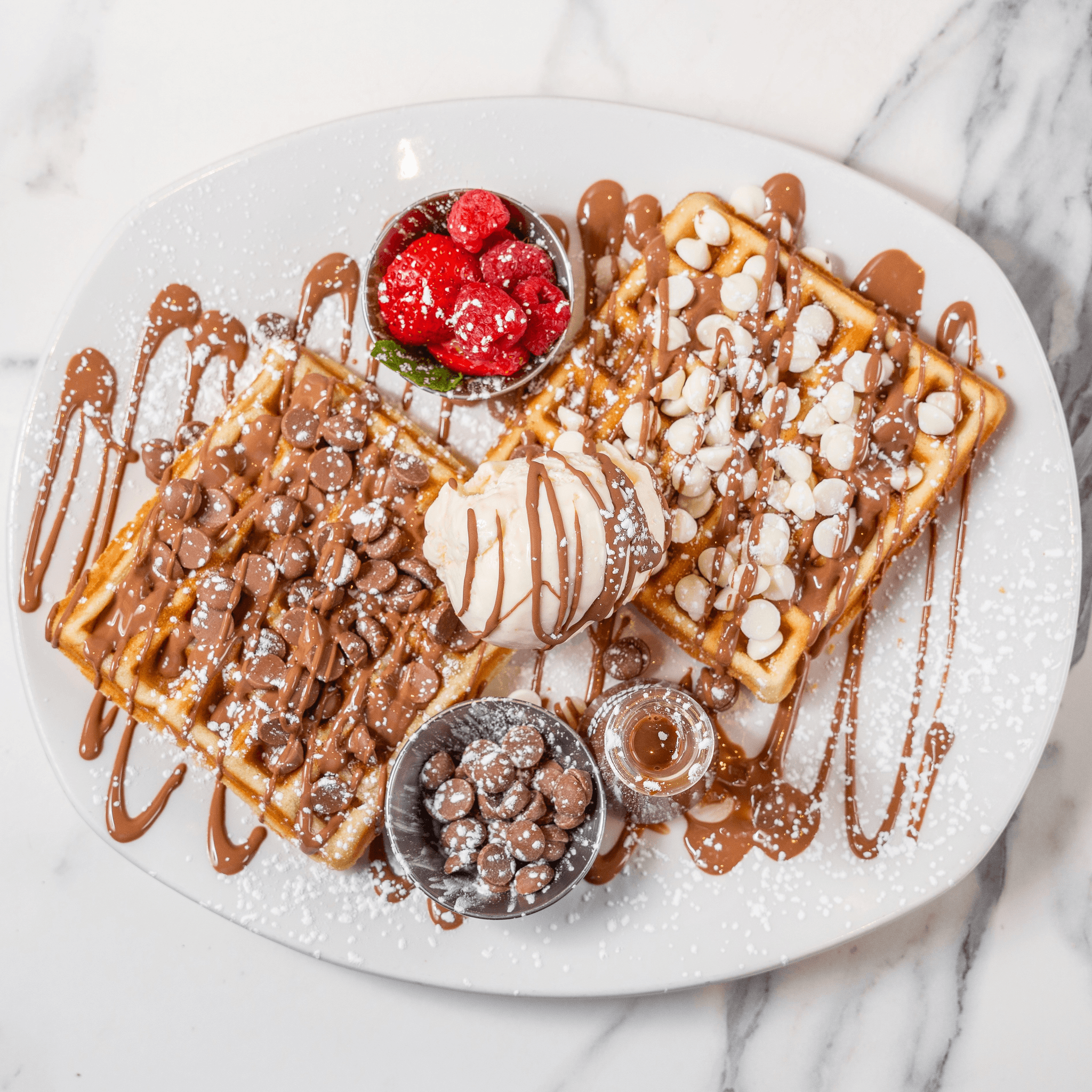 Chocolate Chunks Waffle.