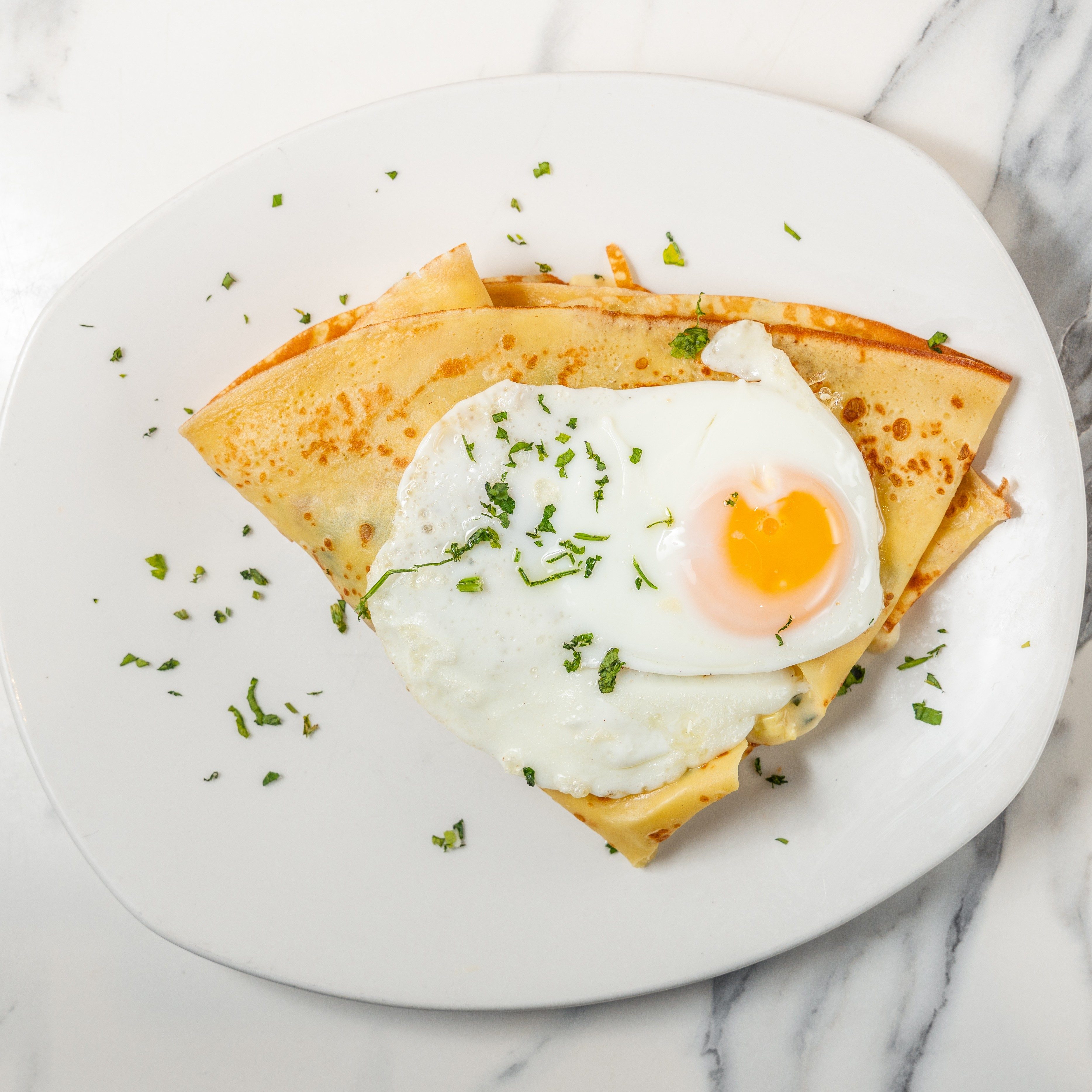 Crepe & Eggs.